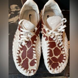 Barely worn Nike Air Footscape Woven “Cow Print”